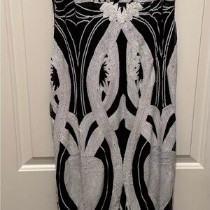 Elegant Black and White Dress